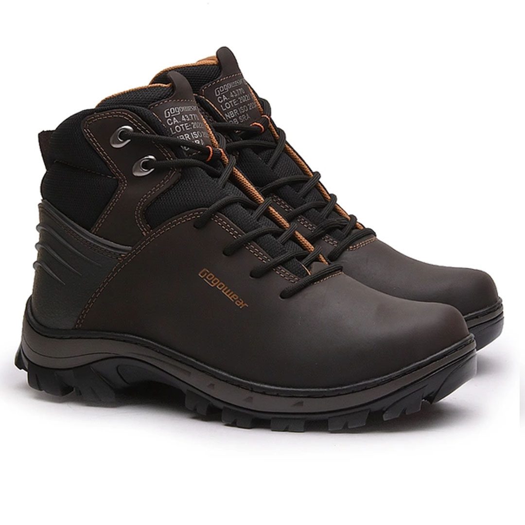 Bota de Segurança em Couro Crazy Horse Café Anti Torção Tiguan - Gogowear - Image 2