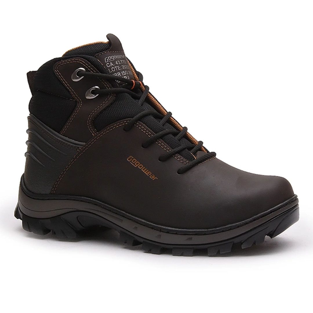 Bota de Segurança em Couro Crazy Horse Café Anti Torção Tiguan - Gogowear - Image 3