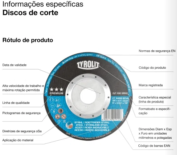 Disco de Corte Premium 2 em 1 Inox / Carbono 9" - Tyrolit - Imagem 3