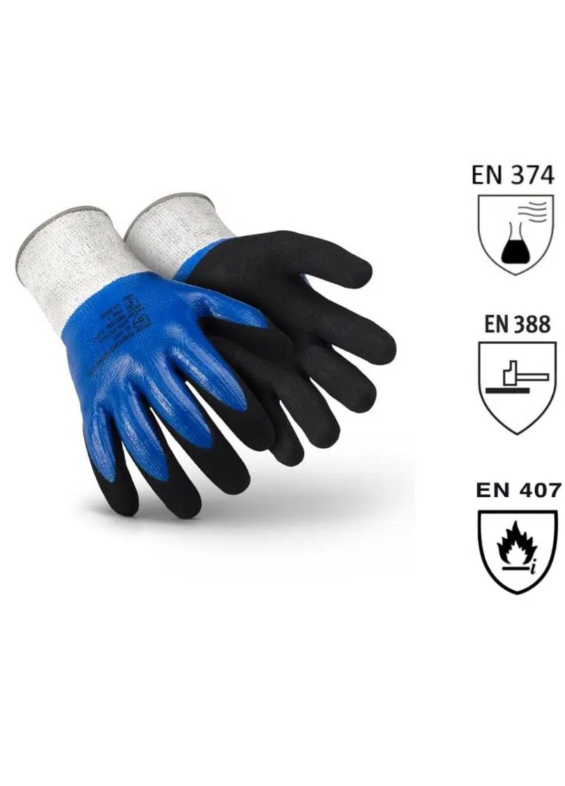Luva Anticorte e Alta Temperatura com Duplo Banho na Palma e Dorso SS 1014 - Super Safety - Imagem 3