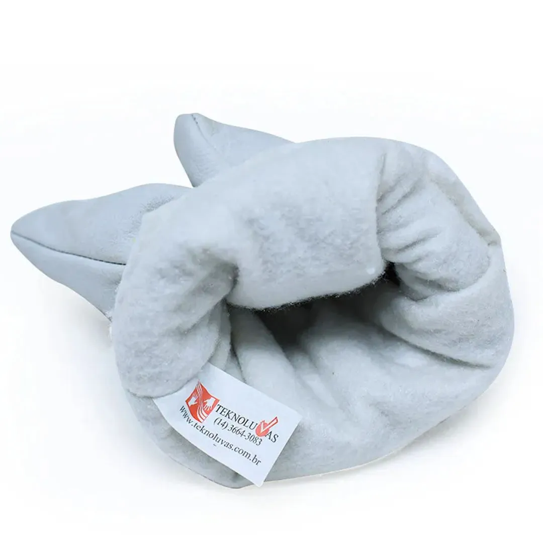 LUVA DE VAQUETA CAMARA FRIA C/ REVEST. EM FELTRO P.10 CM EM MALHA - TEK - Imagem 4