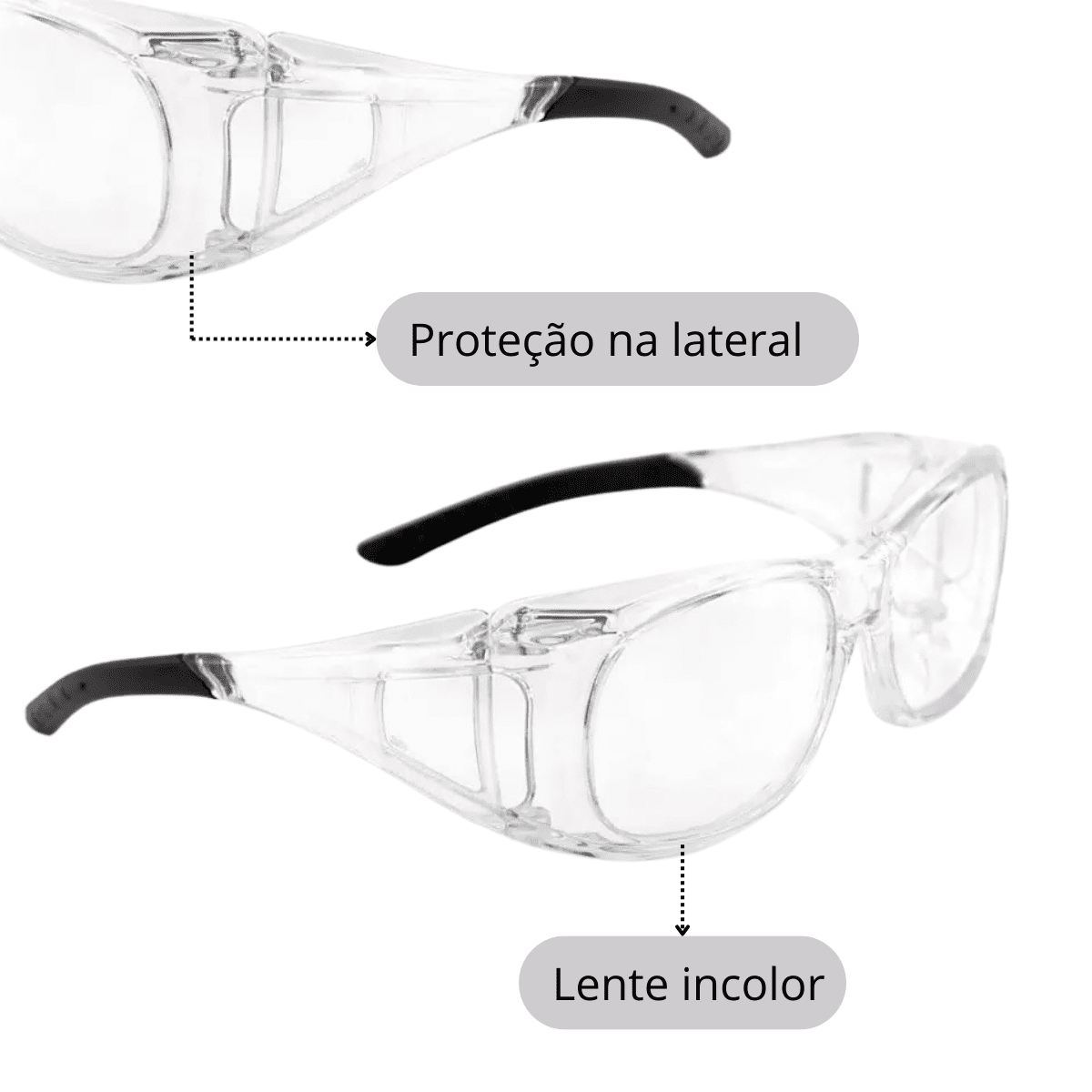 Óculos Segurança Spot Danny Lente Incolor - Imagem 3