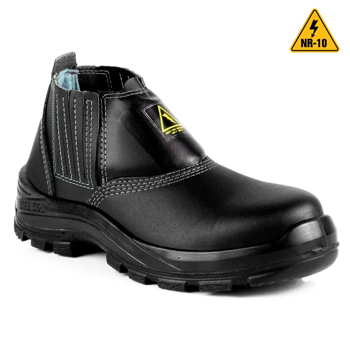 Botina De Segurança em Microfibra Impermeável Com Bico De Composite e NR10 Para Eletricista Belf Bracol CA 38530
