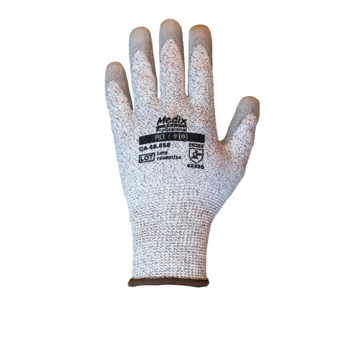 Luva de Proteção Anticorte com PU PU3 - Medix - CA 48856