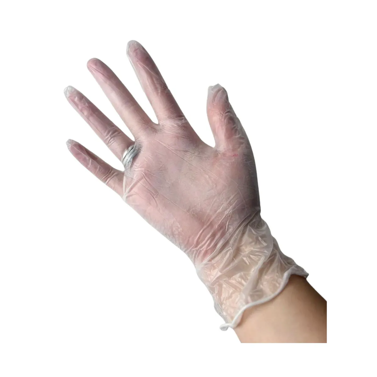 Luva de Vinil Transparente cx. c/100 UNID. c/ Pó - Medix - CA 44525