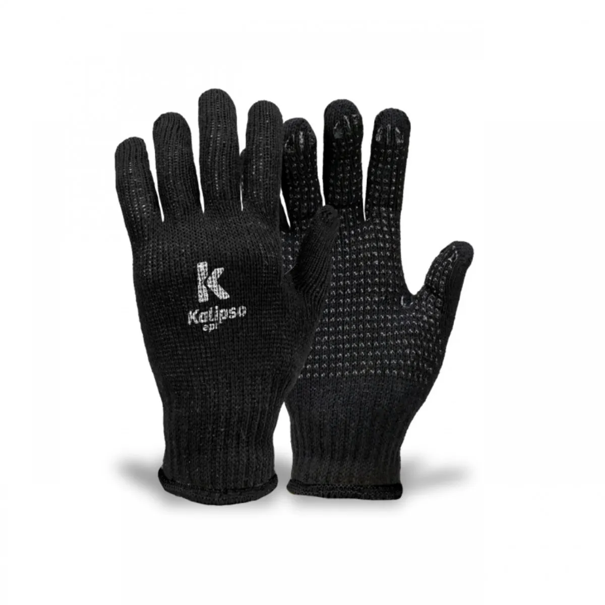 Luva Tricotada em Algodão 3 Fios com Pigmentos Preta Tatex Kalipso CA 34491 - Imagem 3
