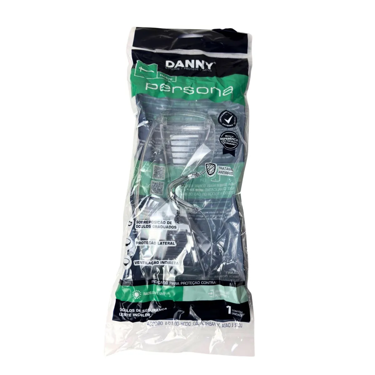 Óculos de Proteção Ampla Visão para Sobrepor Persona - Danny - CA: 16462 - Imagem 2