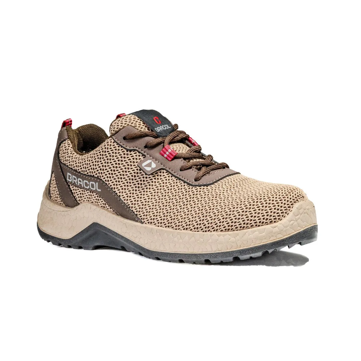 Tênis Ocupacional de Amarrar Topázio Areia Feminino com Biqueira de PVC Linha Ella Bracol