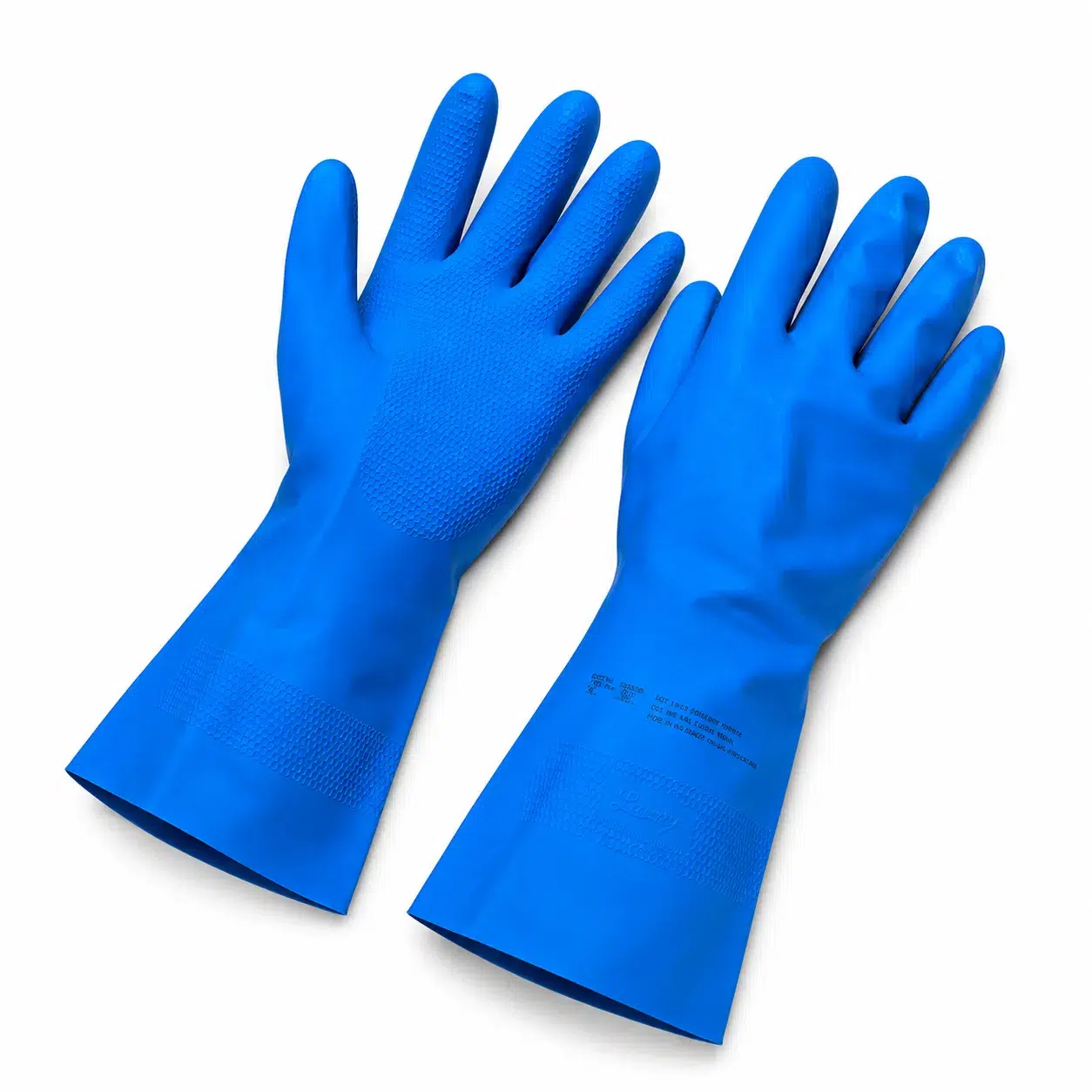 Luva de Latex Natural Azul Com Forro Em Verniz Antiderrapante Silverix Medix